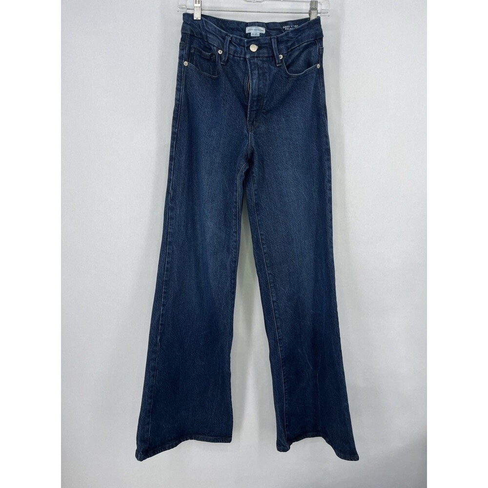 Good American Size 4 27 Good Waist Soft Tech Palazzo Womens Jeans Indigo501